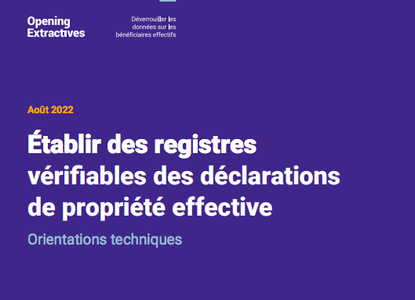 Établir des registres vérifiables des déclarations de propriété effective