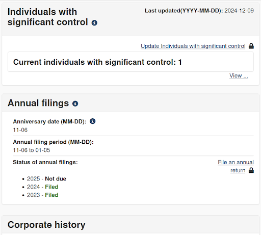 OO Example - Corporations Canada's Federal Register