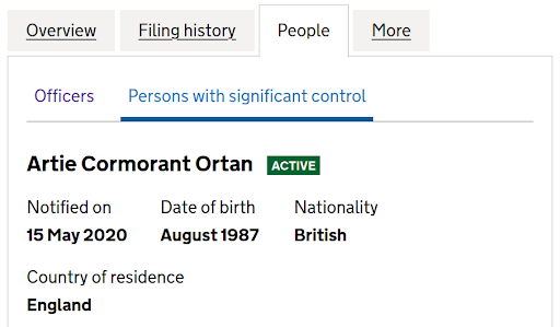 OO Example - UK Companies House people page