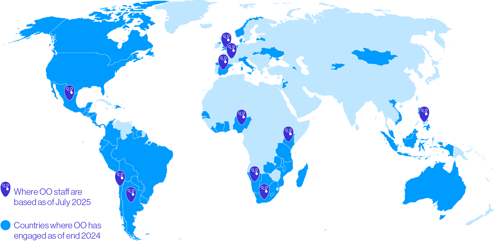 Map of Open Ownership team