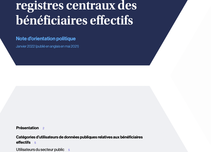 Rendre publics les registres centraux des bénéficiaires effectifs